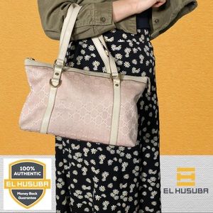 GUCCI
Pink GG Canvas Medium Abbey Tote Bag